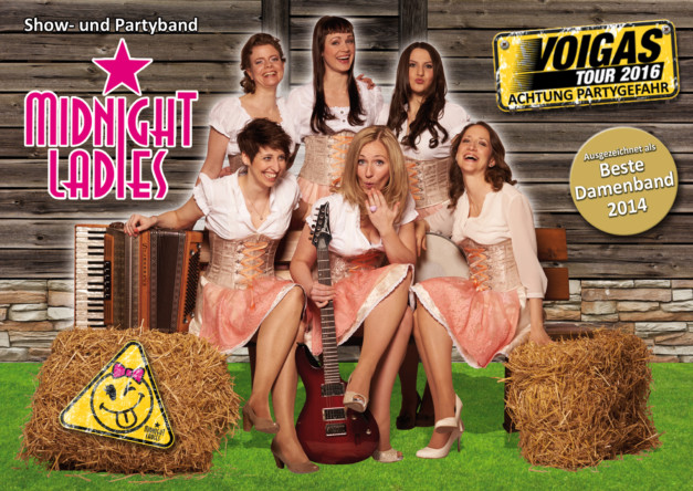 Die Midnight Ladies Show- und Partyband, das sind Olivia, Katy, Tanja, Anni, Nadine und Heike -- Bild: Midnight Ladies