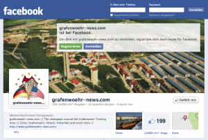 Unser Bild zeigt die Fanseite auf Facebook von grafenwoehr-news.com.