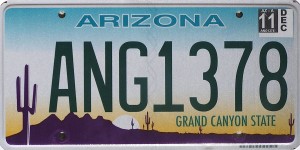 US Nummernschilder / Autokennzeichen / Plates Arizona - The Grand Canyon State -- Bild: Marduk (wikipedia.org)