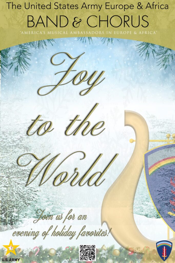 "Joy to the World", das Motto USAREUR Band für ihr Weihnachtskonzert in der Stadthalle Grafenwöhr am 12. Dezember. -- Bild: USAREUR Band