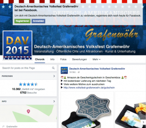 volksfest-grafenwoehr.de: Mehr als 16.500 Fans auf Facebook — Bild: Screenshot Facebook